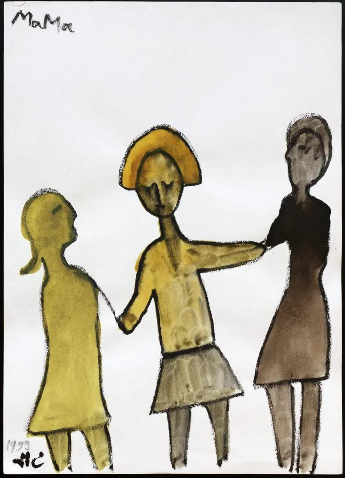 Mama، ألوان مائية على ورق، 1999